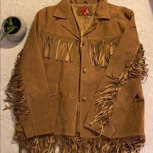 Vintage Fringe Leather Jacket